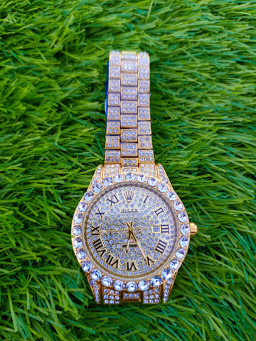 Rolex Iced Out Golden(HIGH GRADE)